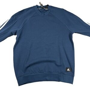 Adidas Mens M Navy Blue Pullover Crew Neck Sport Performance Tiro Sweatshirt NWT